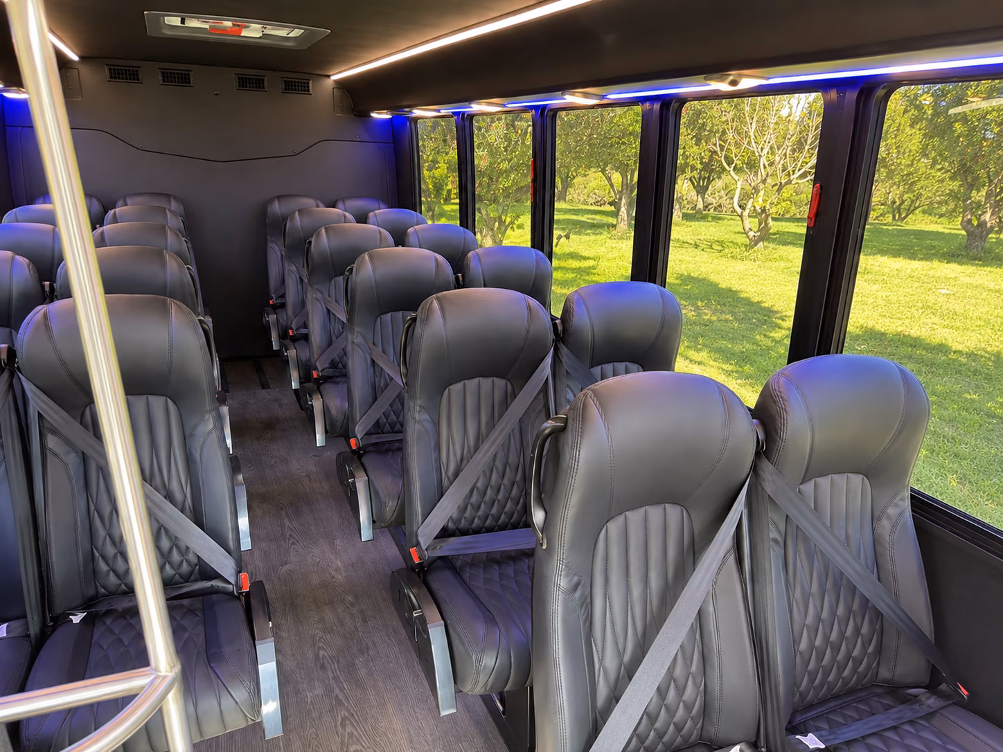 high point 18 passenger minibus inside