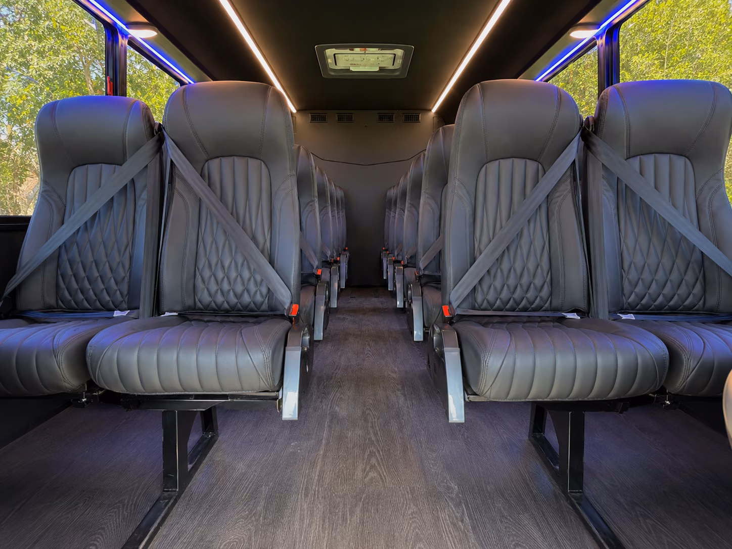 high point 18 passenger minibus interior