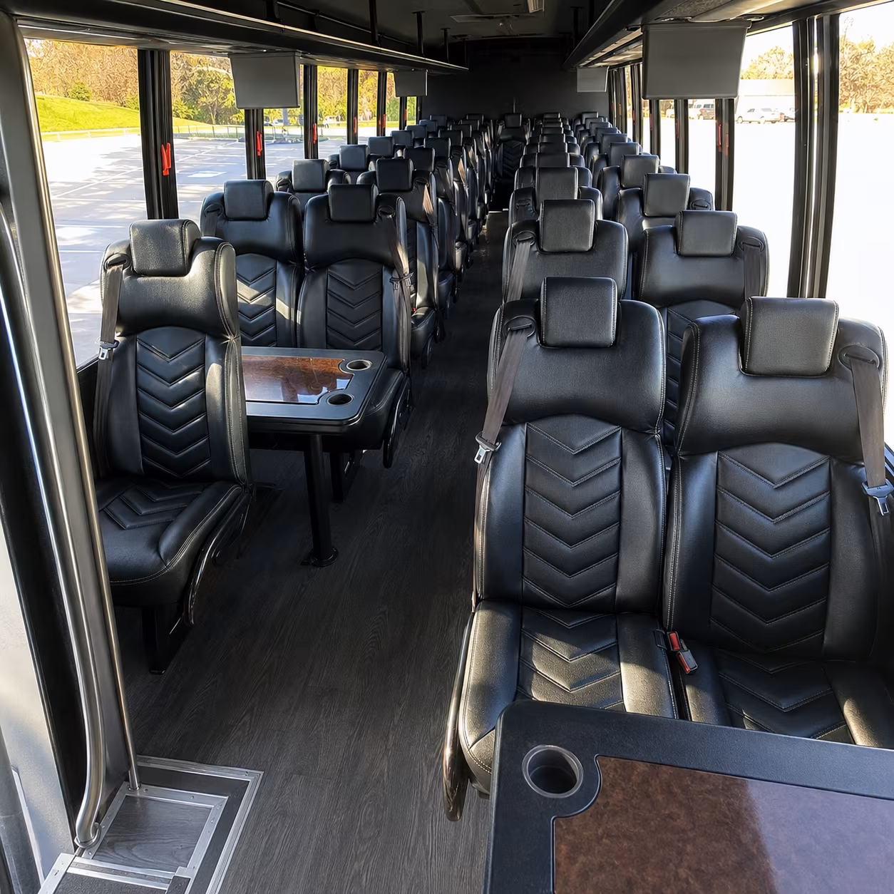 high point 25 passenger minibus inside