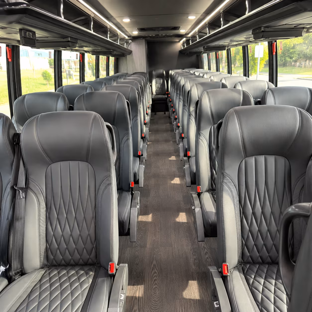 high point 28 passenger minibus inside