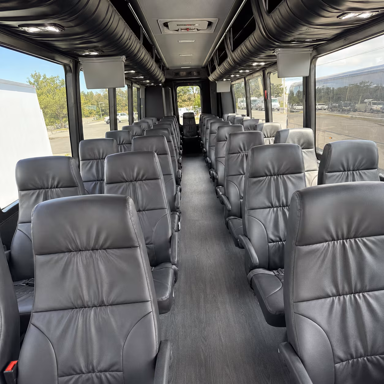 high point 35 passenger minibus interior