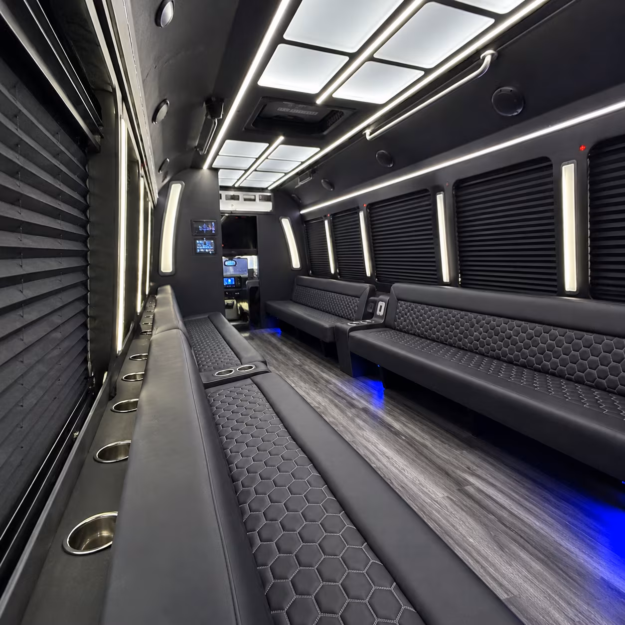 high point party bus interior