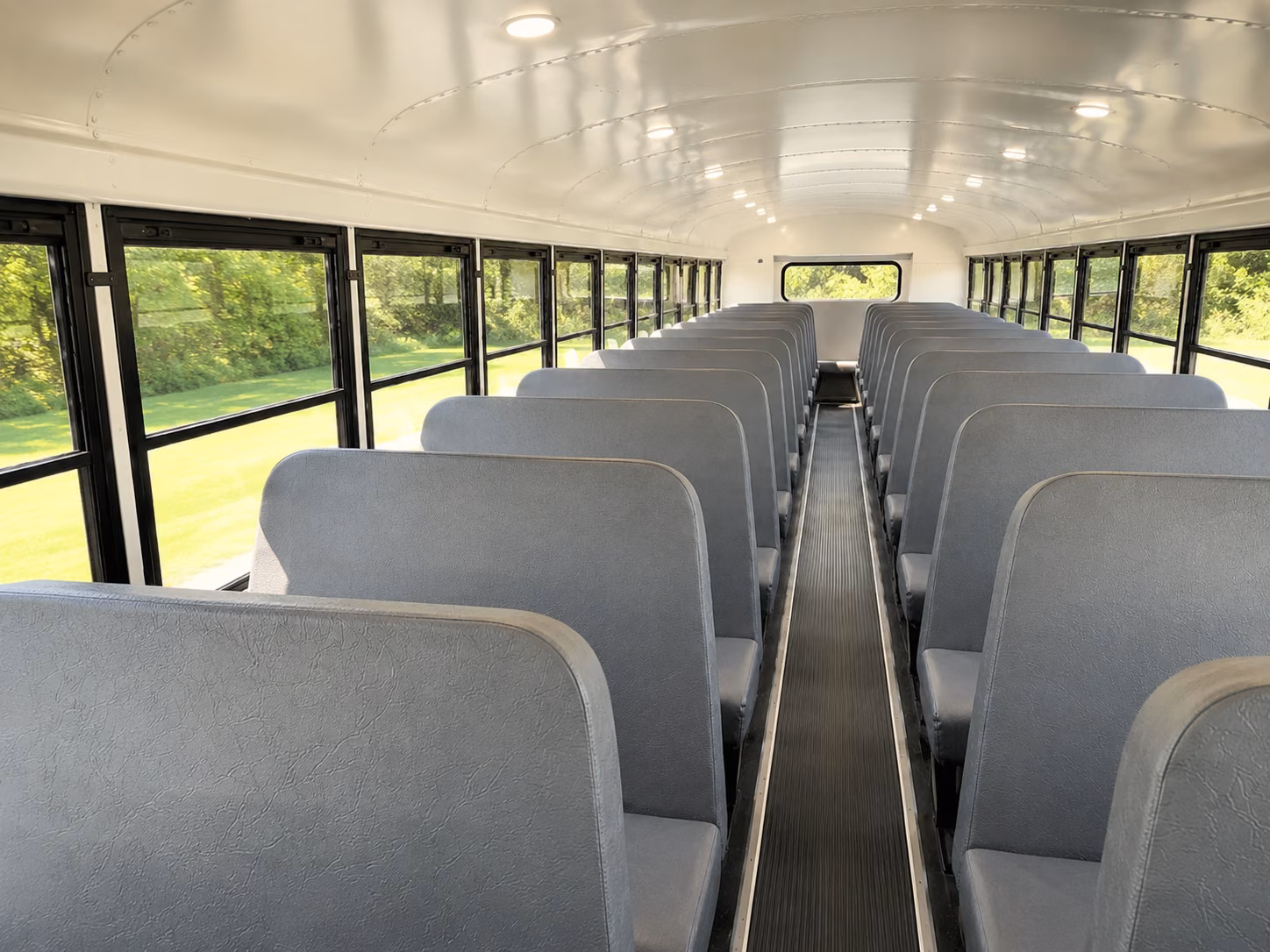 high point school bus inside
